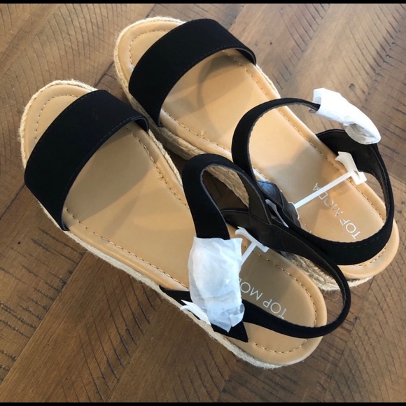 Black Espadrille Wedge - Picture 6 of 8
